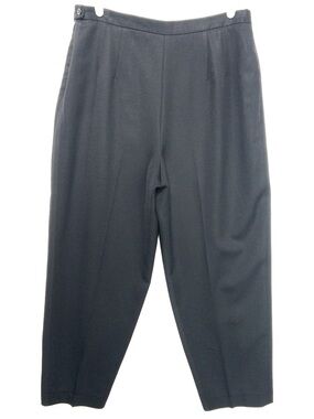 Vintage Field Manor‎ Side Zip Worsted Wool Dress Pants Womens 14 33 x 27 Black